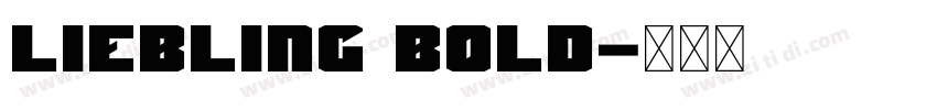 Liebling Bold字体转换
